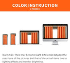 DIVA EN CAMINO DEC Outdoor Patio Curtain Waterproof Darkening Thermal Insulated Indoor Curtains for Bedroom, Porch, Living Room, Pergola, Cabana, W84 x L95, Orange, Set of 2 Panels