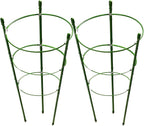 LEOBRO Tomato Cage, 2 PCS Small Plant Support Cage Rust Resistant Garden Ring Stake Plant Support for Tomato, Trellis, Climbing Plant, Flower, Plant Cages for Small Plants,17.7" H