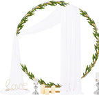 Outdoor Curtains: White Sheer Chiffon Arch Drapes, 4 Panels at 29 x 20 Ft