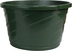 The HC Companies Euro Hanging Basket Planter Decorative 12-Inch Large Plastic Hanging Basket w/Swirl Design for Outdoor Plants | Green