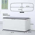 Deck Box 100 Gallon Resin Outdoor Storage Bin, Lockable, Waterproof
