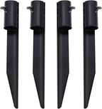 Steel Torch Stakes for Tiki Torches, Freestanding Poles and Solar Lights, 10inch Torch Stand Stakes Outdoor Light Stakes Garden Stakes for Lights (4 Pack)
