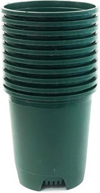 3 Gallon 10-Pack Nursery Pot Green Plastic Planters for Outdoor Indoor Plants Gardening Flower Pots Plant Pots with Drainage Holes