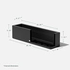 Veradek Block Series Window Box Planter - Rectangular Flower Pot for Indoor or Outdoor Window Sill/Balcony | All-Weather Use with Drainage Holes | Modern Décor for Succulents, Herbs, Small Plants