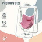 G TALECO GEAR Hammock Chair with Stand,Heavy-Duty and Rustproof Hanging Chair with Stand,Hammock Swing Chair Stand,for Indoor Outdoor Patio Yard Garden Porch (Pink)