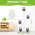 iDavosic.ly 3 Tier Plant Stand Indoor Outdoor, Tiered Corner Multiple Flower Pot Holder Shelf, Metal 28 Inch Tall Display Rack for Patio Porch Living Room Garden Balcony Bedroom, White