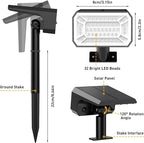 Solar Color Changing Spot Lights Outdoor Waterproof IP65, [4 Pack/32 LED/7 Modes] 2-in-1 Landscape Spotlights, Auto On/Off High Lumens Solar Spot Lights for Outside Yard Garden Pathway Walkway
