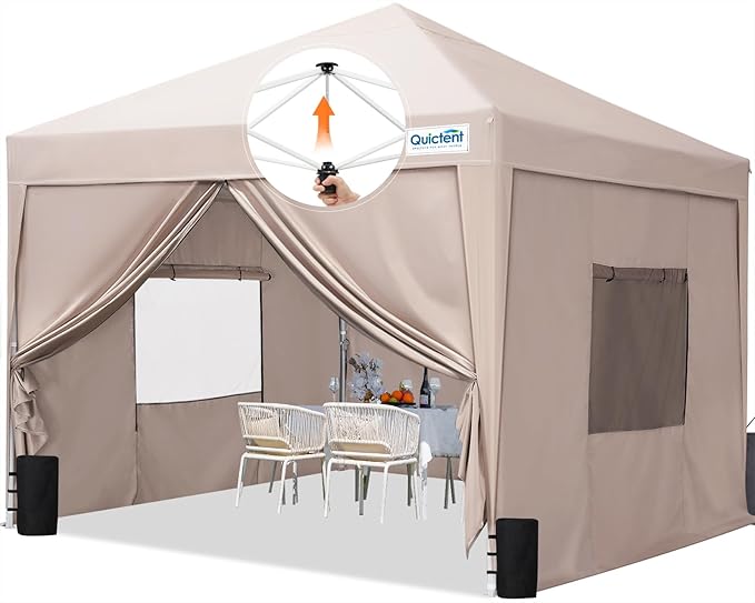 Privacy 6.6x6.6 Pop up Canopy Tent with Sidewalls
