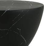 Christopher Knight Home Outdoor Side Table,Hourglass Shape Side Table,Patio Garden Stool Coffee End Table,Decorative Garden Stool for Patio,or Balcony,Lightweight Concrete Material,Black Marble