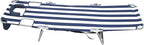 Ostrich the Backpack Chaise Lounge, Folding & Reclining Outdoor Beach Chaise Lounger Chair for Lawn, Pool, Patio, Garden, and Yard, Blue Stripe