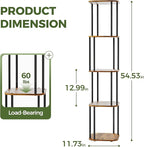 Bamworld Tall Plant Stand Indoor, Corner Plant Shelf for Multiple Plants, 5 Tier Metal Flower Pot Stands for Patio Garden Balcony Living Room Bedroom
