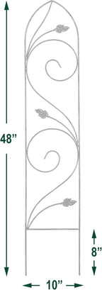 Arcadia Garden Products TR04 Autumn Leaf Trellis, 4' x 10", Bronze