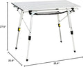 Folding Picnic Table with Adjustable Height and Aluminum Roll-Up Top