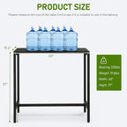 Outvita Outdoor Bar Table, 37" Height Patio Pub Table with Waterproof Frame and Adjustable Foot for Hot Tub, Patio, Backyard, Balcony, Hallway, Bistro Rectangle, Black