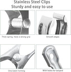 20 Pcs 2inches Gardening Clips for Netting, Greenhouse Clamps Made of Stainless Steel, Have a Strong Grip of Metal Clips, For 3/8'', 1/2'', 3/4'' Garden Hoops or Greenhouse Frame