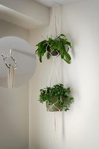 PlusRoc 20 Pack Ceiling Hooks for Hanging Plants Outdoor String Lights Heavy Duty, 2.2 Inch Eye Hook Screw in Cup Hooks Q-Hanger for Patio Lights, Wall Wood Fence Deck Mount(Stainless Steel, Silver)
