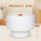 13 Inch Ceramic Plant Pots, Planter Pot with Drainage Hole, Honeycomb Ceramic Flower Pot Outdoor Indoor, Large Modern Decorative Planters for Home/Office Plants, White