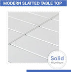 Soleil Jardin Aluminum Patio Extendable Dining Table, Adjustable Indoor Outdoor - Image 6