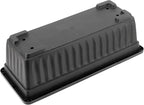 JOIKIT 17 Inches Black Plastic Planter Box, 6 Packs, Good Drainage, Indoor Outdoor Usage, for Garden, Windowsill, Patio, Balcony