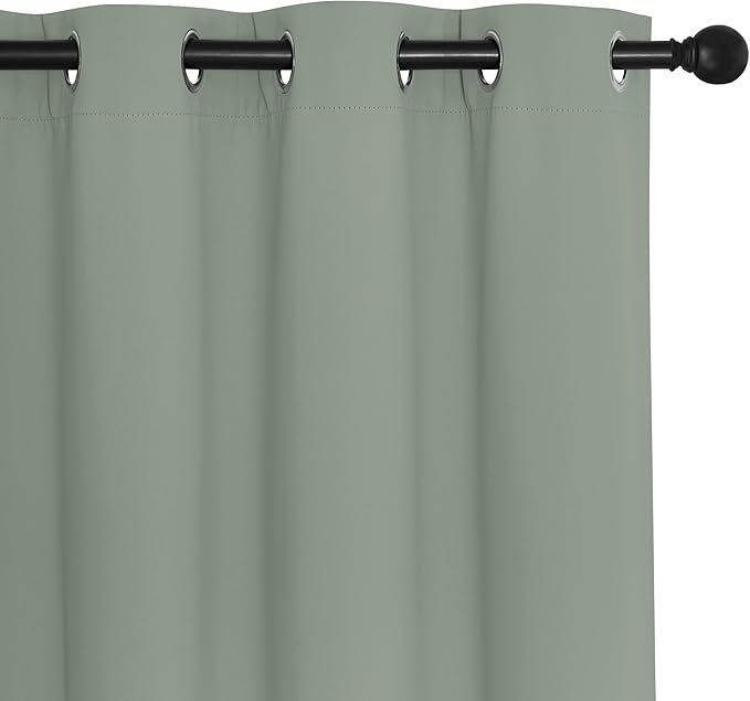 Room Darkening Short Curtain – 46W x 54L, 1 Piece, Sage Green