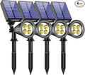 URPOWER Solar Lights Waterproof Solar Lights Outdoor 2-in-1 Adjustable Solar Spotlight Wall Light Auto On/Off Solar-Powered Landscape Lighting for Garden Yard Pathway Swimming Pool (4Pack, Warm White)