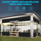 Clear Vinyl Curtains with Zippered Entry, 23oz Heavy Duty Waterproof Anti-UV - Image 5
