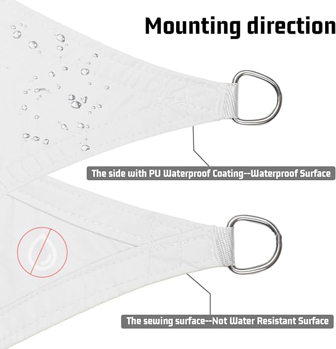 LOVE STORY Rectangle 6'x9' Waterproof Sun Shade Sail Canopy UV Block for Outdoor Patio Backyard Carport,White(We Make Custom Size)