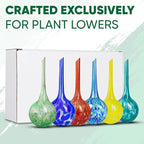 Plant Watering Globes Set of 6 - Small Glass Self Watering Bulbs Up to 5 Days of Irrigation - for Indoor & Outdoor Plants - Multicolor, Automatic, Glass Watering Bulbs for Daily Use, Watering Devices