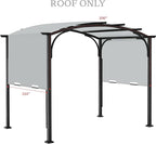 Pergola Canopy Replacement Cover for Lowe's Allen + Roth 10x10 Ft Freestanding Pergola, 200" x 103" Shade Cover, Compatible with Model #L-PG152PST-B,Cover Only (Gray)