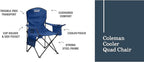 Coleman Portable Camping Chair with 4-Can Cooler, Cushioned Seat & Back with Side Pockets & Cup Holder, Carry Bag Included, Great for Camping, Tailgating, Firepits, Patio, & More