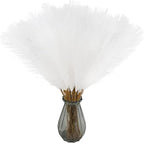 Artificial Pampas Grass Stems, 50 Pack, 21.6 Inch White Silk Plumes