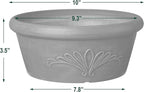 Arcadia Garden Products PSW TA25TP Plastic/Stone/Wood Composite Bulb Pan – No Drainage Hole (Drillable), Planter Bowl for Succulents, Bonsai, Fairy Gardens, Herbs,10-Inch, Taupe