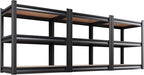 AOAORRG Set of 3 Garage Shelving Heavy Duty Storage Shelves, Metal Adjustable Shelving Unit, Utility Garage Organizer Shelf for Basement, Pantry, Kitchen, Warehouse, 15.7" Dx33.5 Wx35.4 H, Black