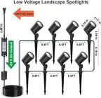 ZYAN 8 Pack Smart Landscape Lights, Color Changing Landscape Spotlights, App Control & Remote Control, Compatible with Alexa