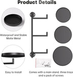 Window Rotating Plant Stand Shelf Indoor Black Metal Floating Shelves 3-Tier Wall Mount Plant Holders for Living Room Wall Planter Modern Home Decor for Gardening