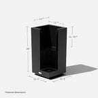 Veradek Block Series Pedestal Planter - Tall Planter for Indoor or Outdoor Front Porch | All-Weather Use with Removable Insert Bucket | Modern Décor for Flowers, Tall Trees, Faux Plants