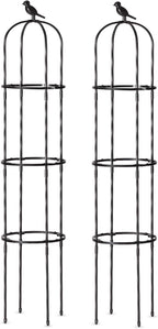 Garden Trellis for Climbing Plant Outdoor, 67" Tall Cucumber Trellis for Pot Raised Bed Climbing Vine Plants Vegetable Pea Bean Tomato Rose Clematis Cucumber Trellis, 2 Pack