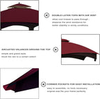 USA High Performance Replacement Canopy Top for Lowe's – Burgundy
