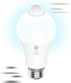 GE LED+ Motion Sensor LED Light Bulbs, 12W, Outdoor Security Lights, Daylight, A21 (2 Pack)