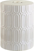 Safavieh Melody Glazed Ceramic Decorative Garden Stool, Cream