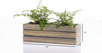Wood Planter Box with Wine Crate Styled, 12x4 Inch Rectangular, Rustic Barn Wood, Plastic Liner, Wedding Flowers Holder, Home and Venue (12x4 Wine Crate Set of 4, Natural)
