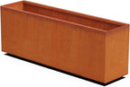 Plantercraft Large Rectangular Planters for Outdoor Plants - 48x12x18 Inch Corten Steel Planter | Heavy Duty Metal Planter Box for Modern Patio & Landscape Design, Arrives Fully Assembled