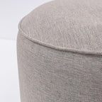 QILLOWAY Indoor/Outdoor Inflatable Stool,Round Ottoman,All Weather Foot Rest for Camping or Home,All Tan/Grey
