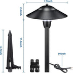 SUNVIE Low Voltage Pathway Lights Wired Path Light Outdoor 3W 12-24V 3000K Waterproof Aluminum LED Landscape Lights with Connector for Garden Walkway Yard - ETL Listed Cord, 8 Pack