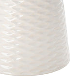 Safavieh Castle Gardens Collection Daphne White Glazed Ceramic Garden Stool