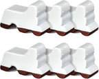 Kigeli 6 Pcs Resin Garden Pot Feet for Outdoor Planters 3 Inch Long 1.5 Inch Tall Flower Handmade Elevator Plant Feet Frost Proof Lifter for 14-20 in Pot (White)