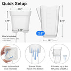 2.5 Inch Mini Self Watering Pots for Indoor Plants, 15 Pack Semi Hydroponic Pots, Small Clear Plastic Planters, Drainage Hole, Water Level Indicator, African Violets, Alocasia, Cutting, Seeding