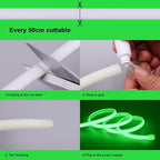 AC 110V COB LED Strip Lights Outdoor Waterproof 65.6ft, Green Super Bright 200W LED Rope Light, IP65 Flexible Cuttable, for Bedroom Garden Commercial House Gaming Room Decor