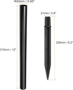 MECCANIXITY Plastic Ground Spikes 8.2 Inch Landscape Stakes with Extension Pole Light Replacement for Solar Torch Lamps of Garden Pathway, 2 Set