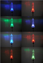 Solar Garden Stake Lights with Color Changing LED or Regular White LED Landscape Path Lights (Set of 2) (Lighthouse)
